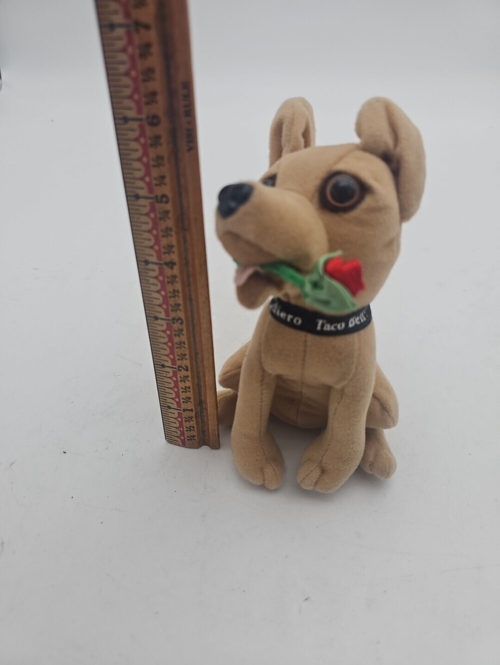 Vintage Taco Bell Plush Dog Rose in Mouth Yo Quiero Taco Bell- Non Working